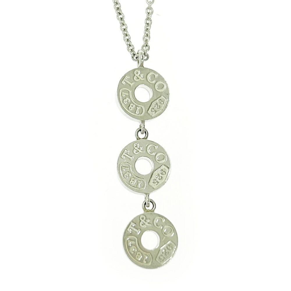 TIFFANY Co Silver Triple Circle Necklace